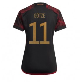 Damen Fußballbekleidung Deutschland Mario Gotze #11 Auswärtstrikot WM 2022 Kurzarm